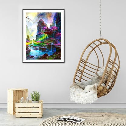 Mountains Waters - Full Round Drill Diamond Painting 50*60CM