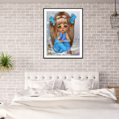 Cartoon Girl - Full Round Drill Diamond Painting 30*40CM