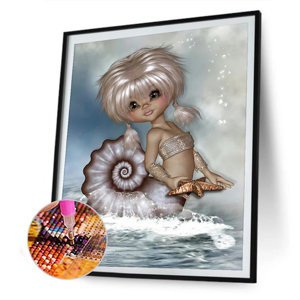 Cartoon Girl - Full Round Drill Diamond Painting 30*40CM