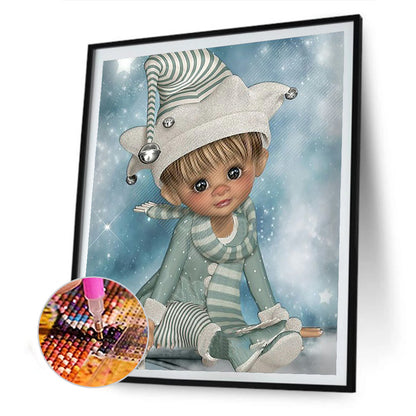 Cartoon Girl - Full Round Drill Diamond Painting 30*40CM