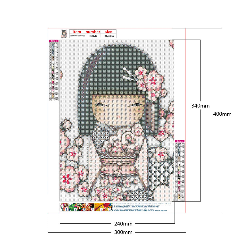 Kimono - Full Round Drill Diamond Painting 30*40CM