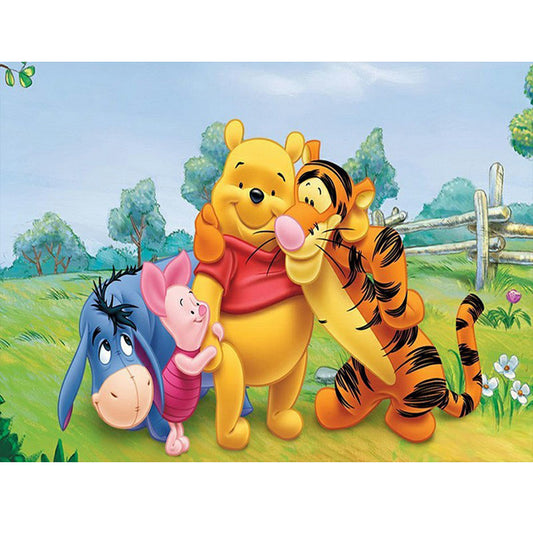 Pooh Family - Full Round Drill Diamond Painting 40*30CM