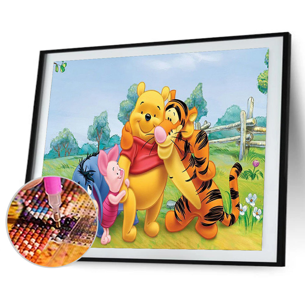 Pooh Family - Full Round Drill Diamond Painting 40*30CM