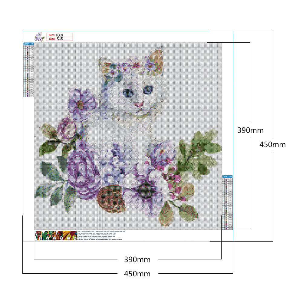 Kitten - Full Square Drill Diamond Painting 45*45CM