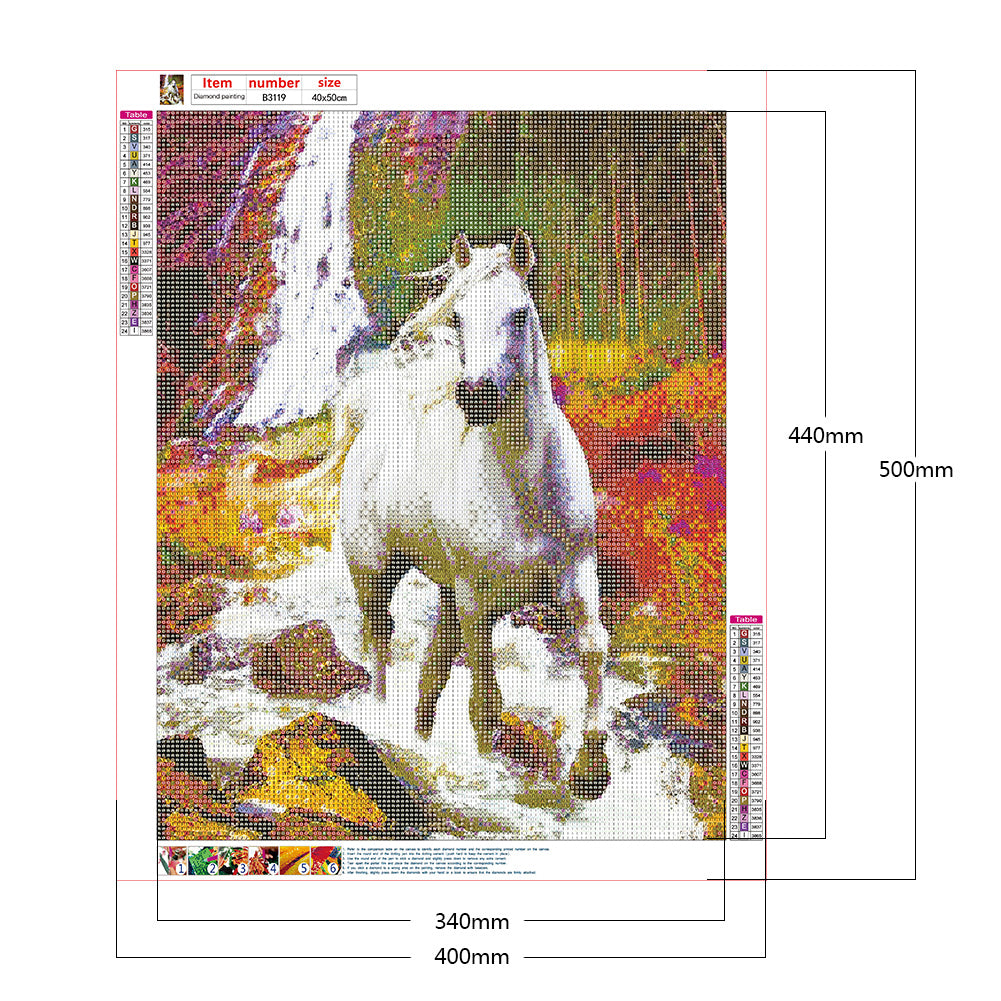 Horse - Full Round Drill Diamond Painting 40*50CM