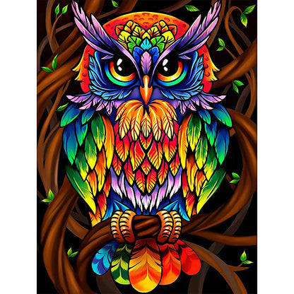 Owl - Full Round Drill Diamond Painting 30*40CM