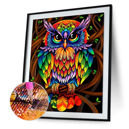 Owl - Full Round Drill Diamond Painting 30*40CM