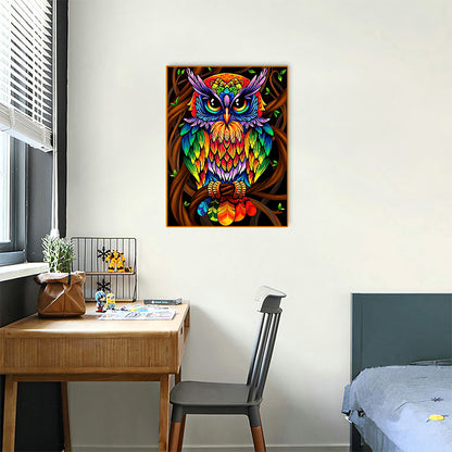 Owl - Full Round Drill Diamond Painting 30*40CM