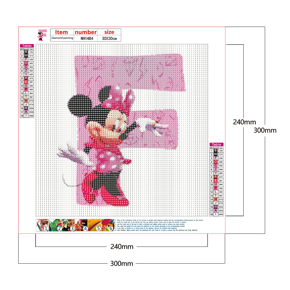 Mickey Mouse - Full Round Drill Diamond Painting 30*30CM