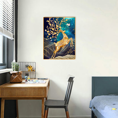 Golden Deer - Full Round Drill Diamond Painting 30*40CM