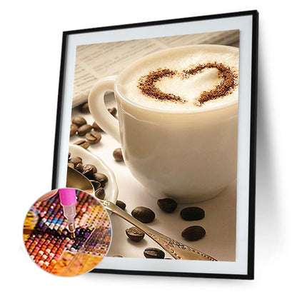 Coffee - Full Round Drill Diamond Painting 30*40CM