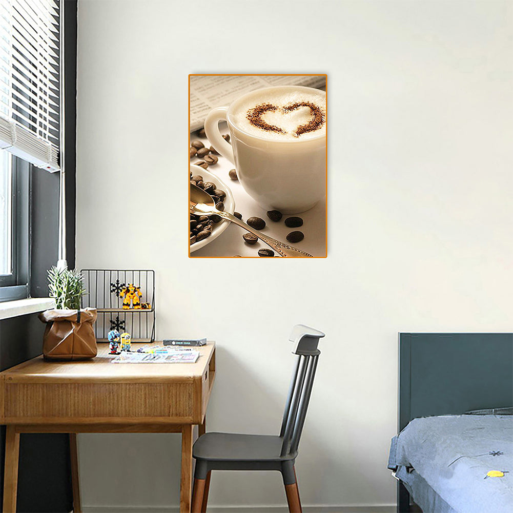 Coffee - Full Round Drill Diamond Painting 30*40CM