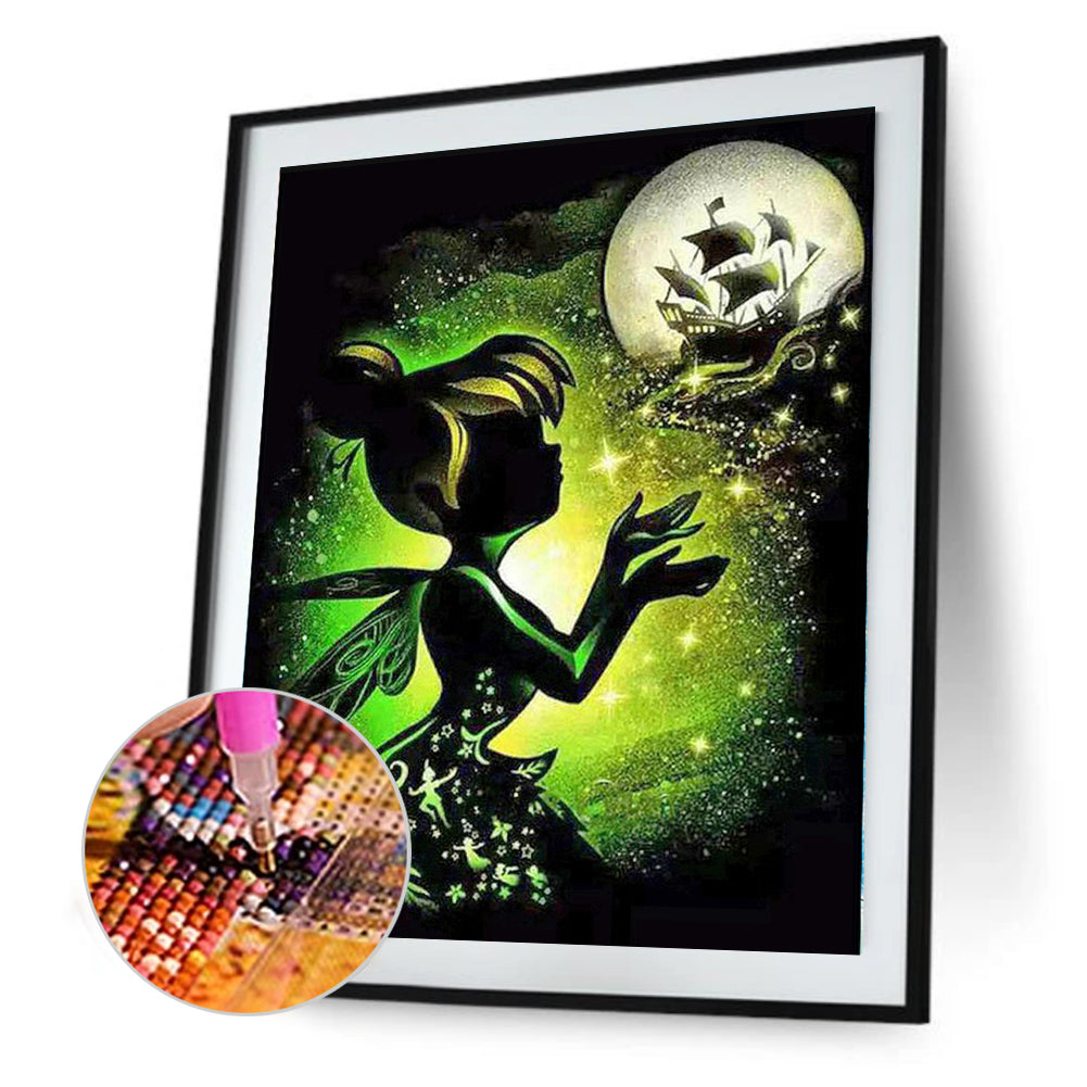 Silhouette Disney Princess - Full Round Drill Diamond Painting 40*50CM