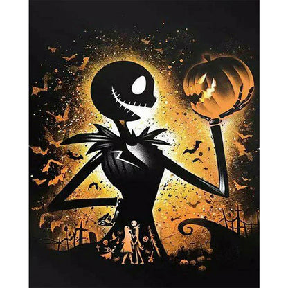 Silhouette Skull - Full Round Drill Diamond Painting 40*50CM