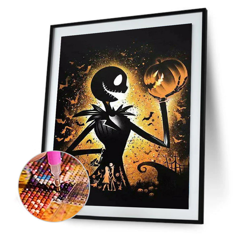 Silhouette Skull - Full Round Drill Diamond Painting 40*50CM