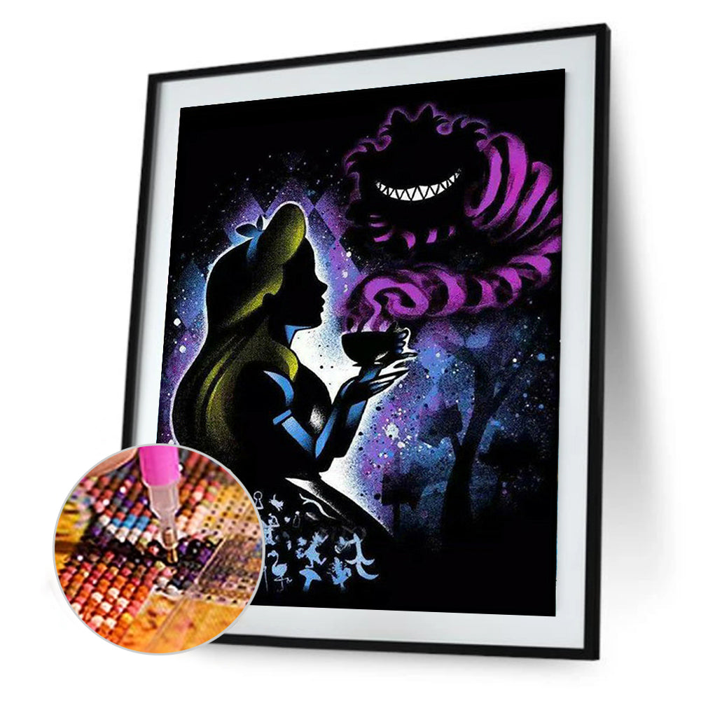 Silhouette Disney Princess - Full Round Drill Diamond Painting 40*50CM