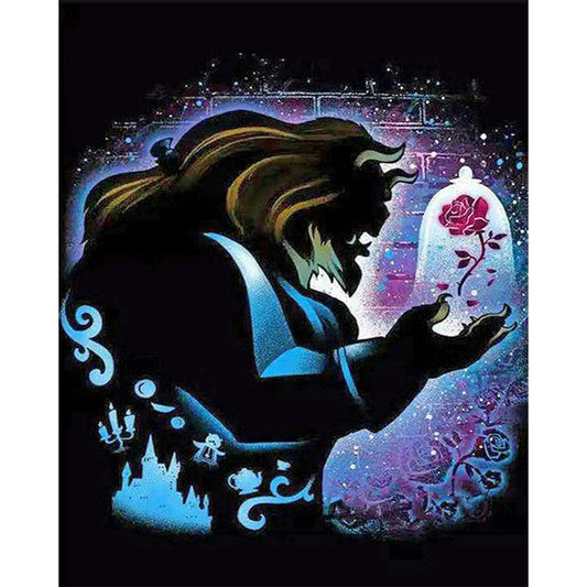 Silhouette Disney Princess - Full Round Drill Diamond Painting 40*50CM