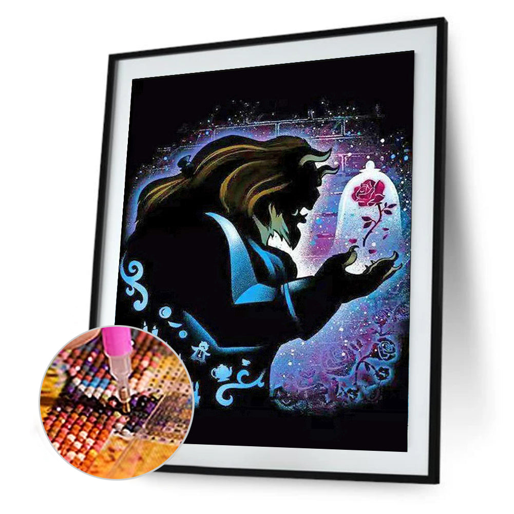 Silhouette Disney Princess - Full Round Drill Diamond Painting 40*50CM