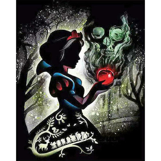 Silhouette Disney Princess - Full Round Drill Diamond Painting 40*50CM