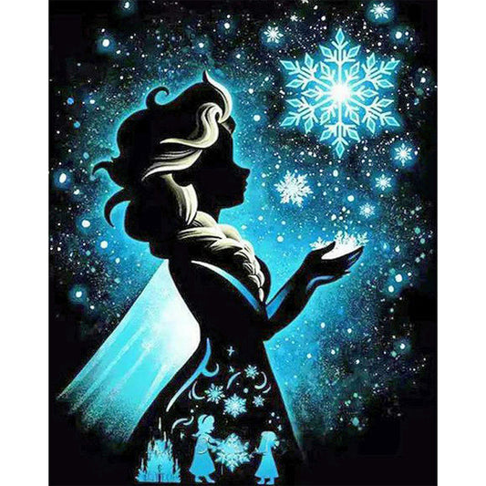 Silhouette Disney Princess - Full Round Drill Diamond Painting 40*50CM