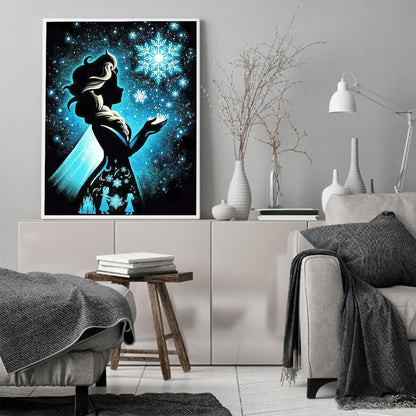 Silhouette Disney Princess - Full Round Drill Diamond Painting 40*50CM