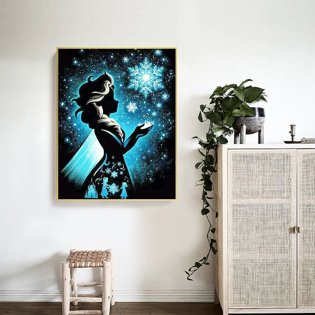 Silhouette Disney Princess - Full Round Drill Diamond Painting 40*50CM