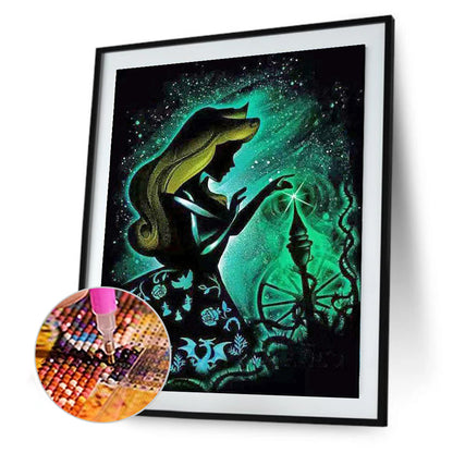 Silhouette Disney Princess - Full Round Drill Diamond Painting 40*50CM