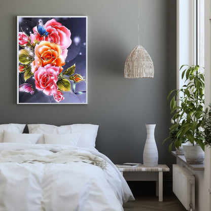 Flower - Full Round Drill Diamond Painting 50*60CM