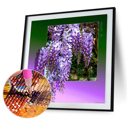 Purple Flower - Full Square Drill Diamond Painting 30*30CM