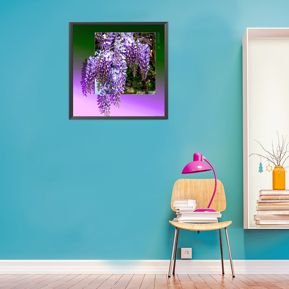 Purple Flower - Full Square Drill Diamond Painting 30*30CM