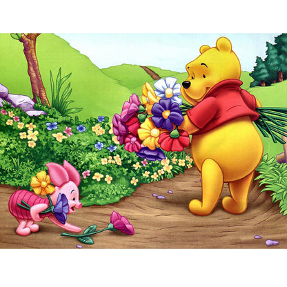 Pooh And Tigger - Full Round Drill Diamond Painting 40*30CM