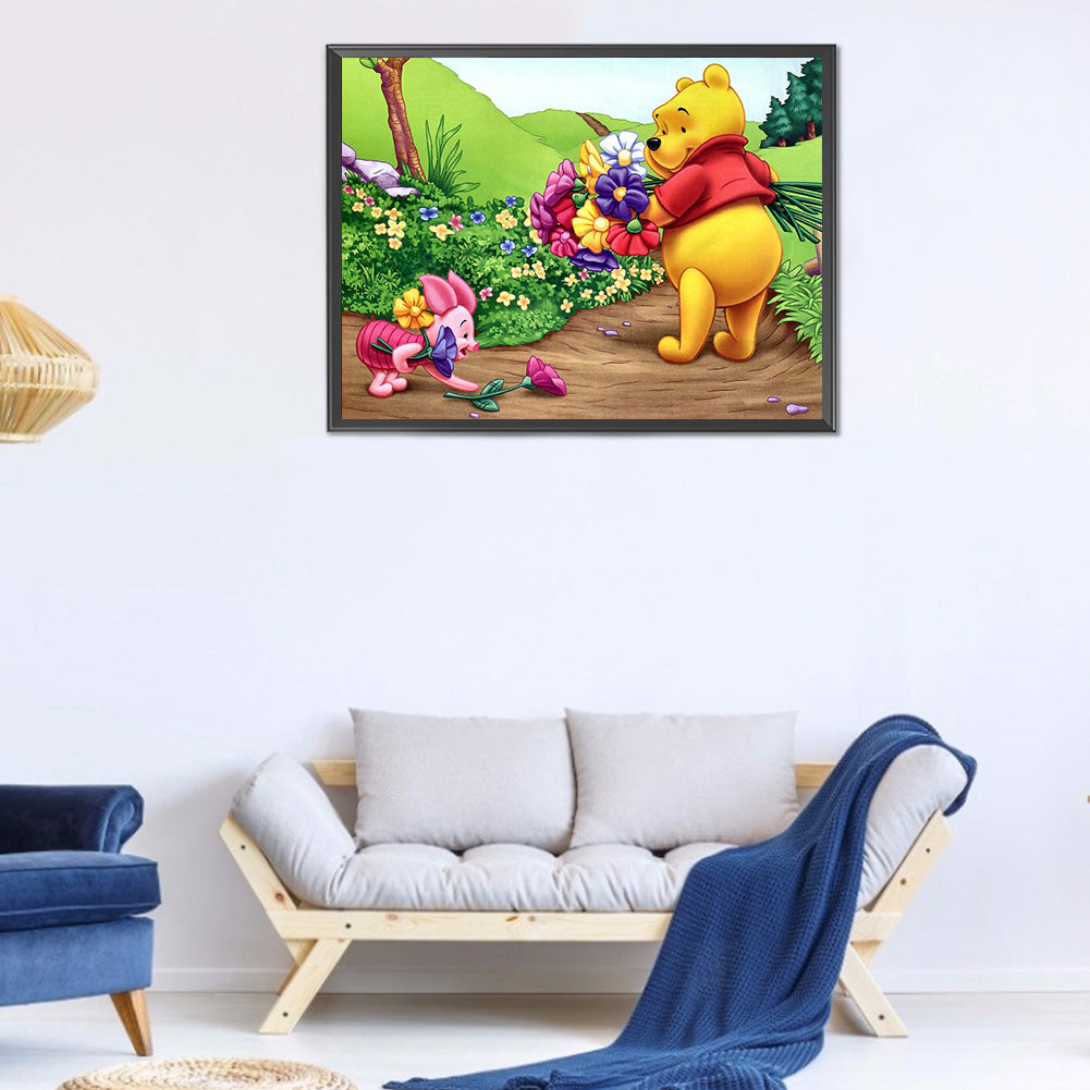 Pooh And Tigger - Full Round Drill Diamond Painting 40*30CM