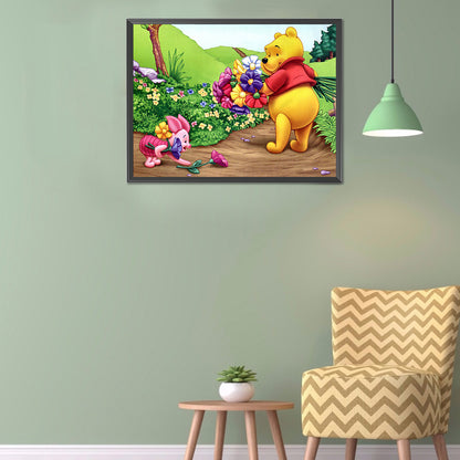 Pooh And Tigger - Full Round Drill Diamond Painting 40*30CM