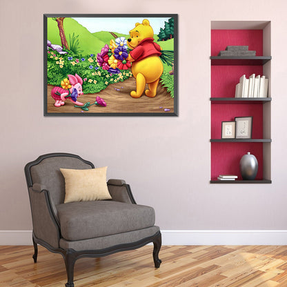 Pooh And Tigger - Full Round Drill Diamond Painting 40*30CM