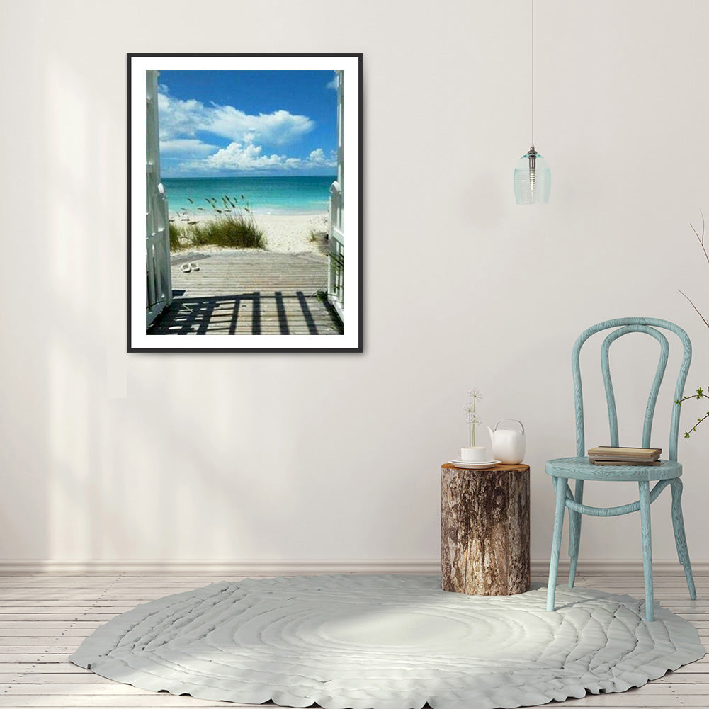 Seaside Scenery - Full Round Drill Diamond Painting 30*40CM