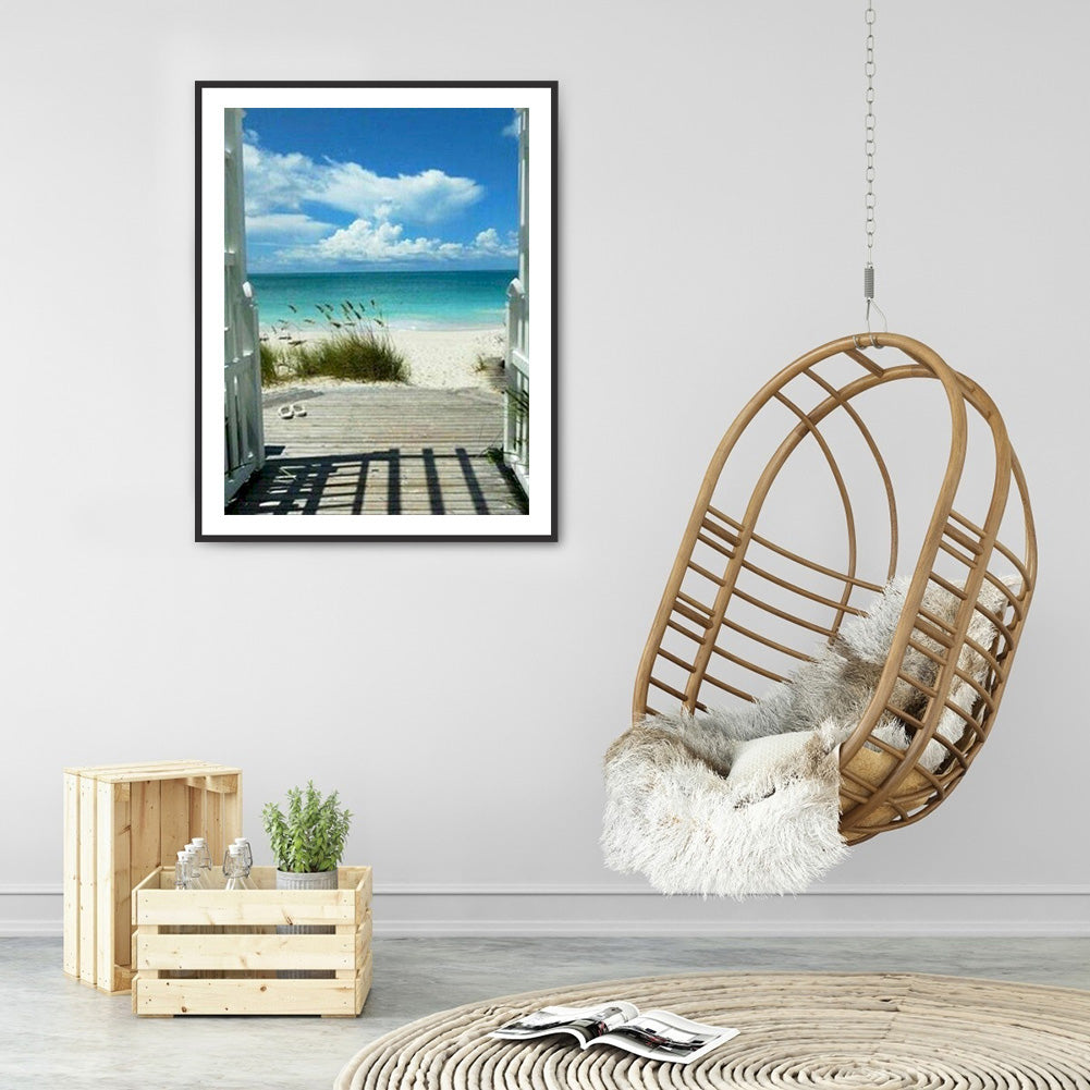 Seaside Scenery - Full Round Drill Diamond Painting 30*40CM