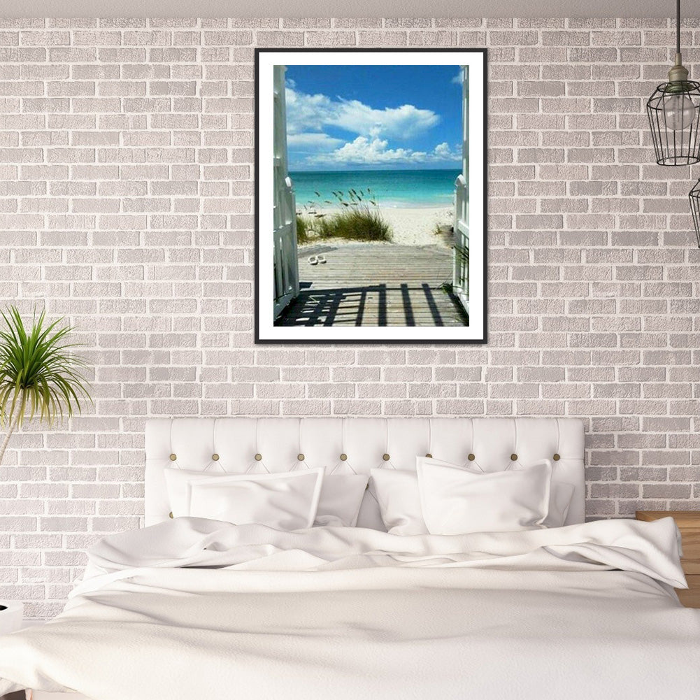 Seaside Scenery - Full Round Drill Diamond Painting 30*40CM