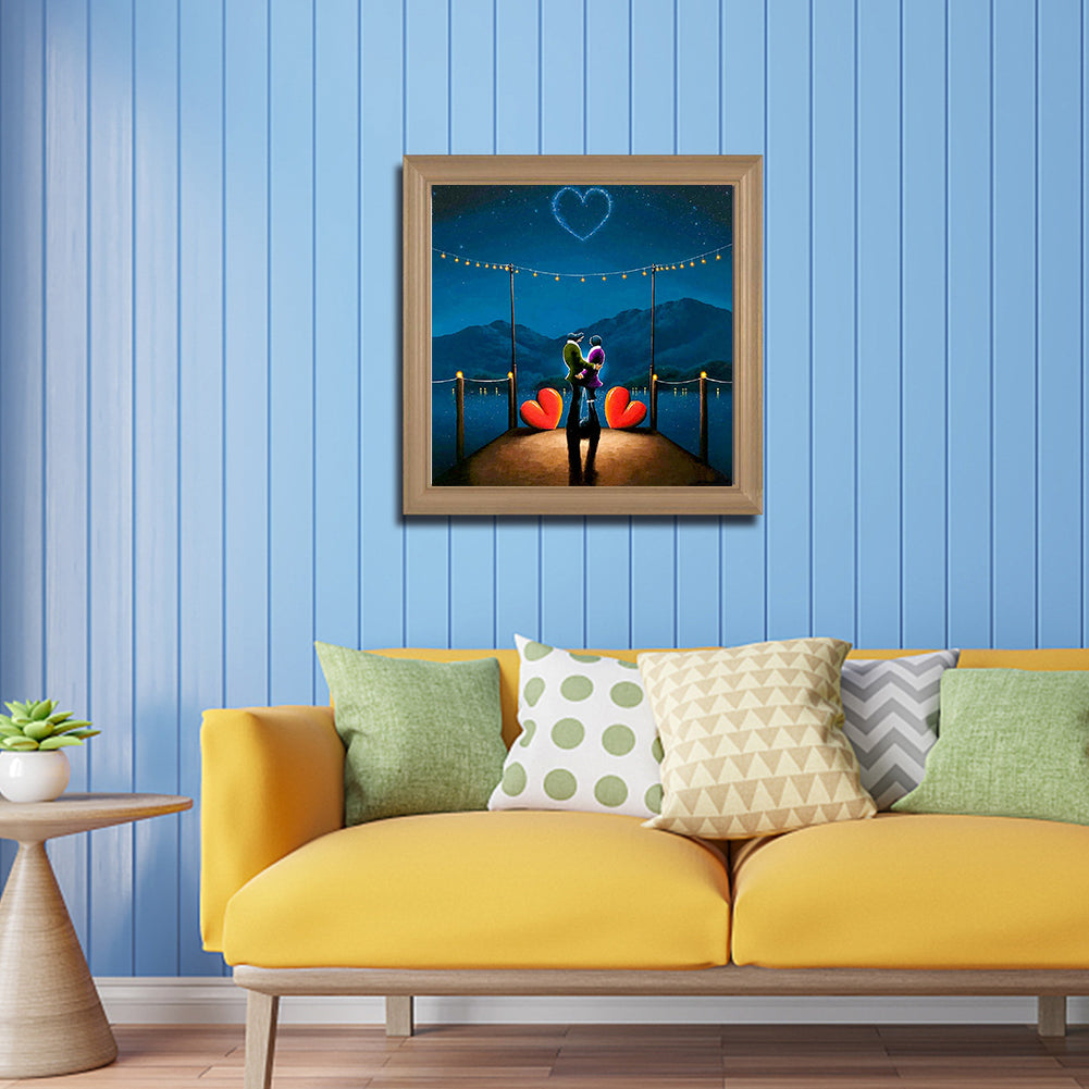 Couple - Full Round Drill Diamond Painting 40*40CM