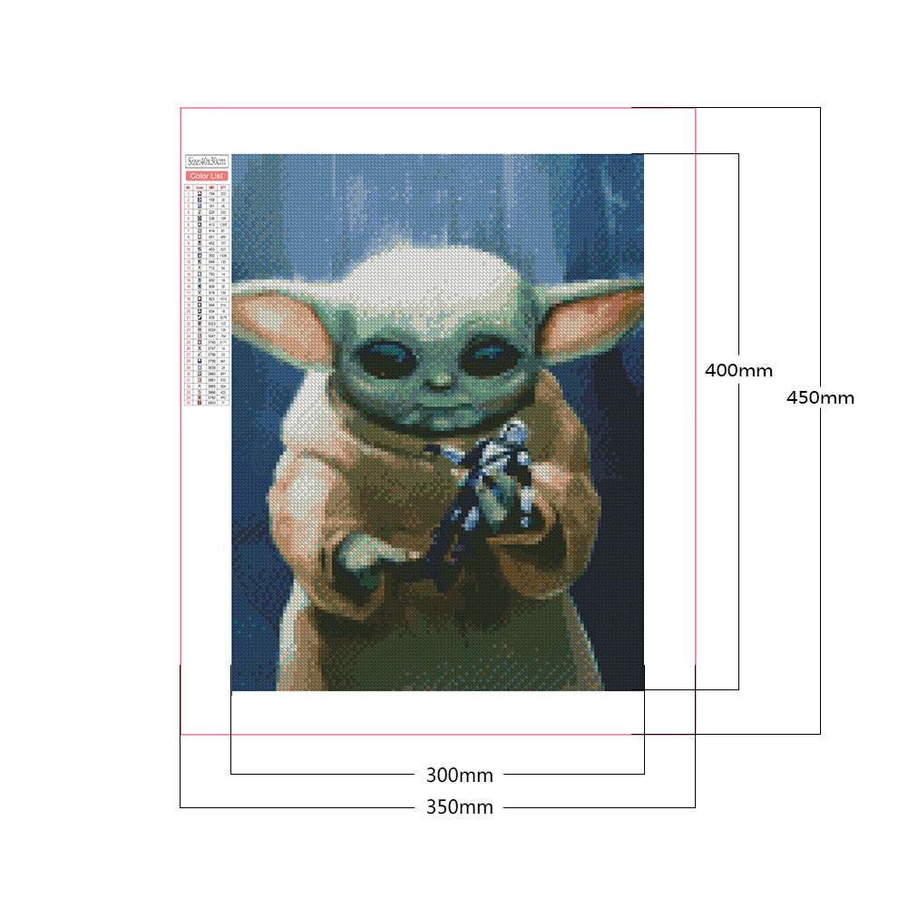 Yoda - Full Square Drill Diamond Painting 30*40CM