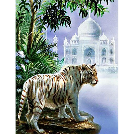 White Tiger - Full Round Drill Diamond Painting 50*60CM