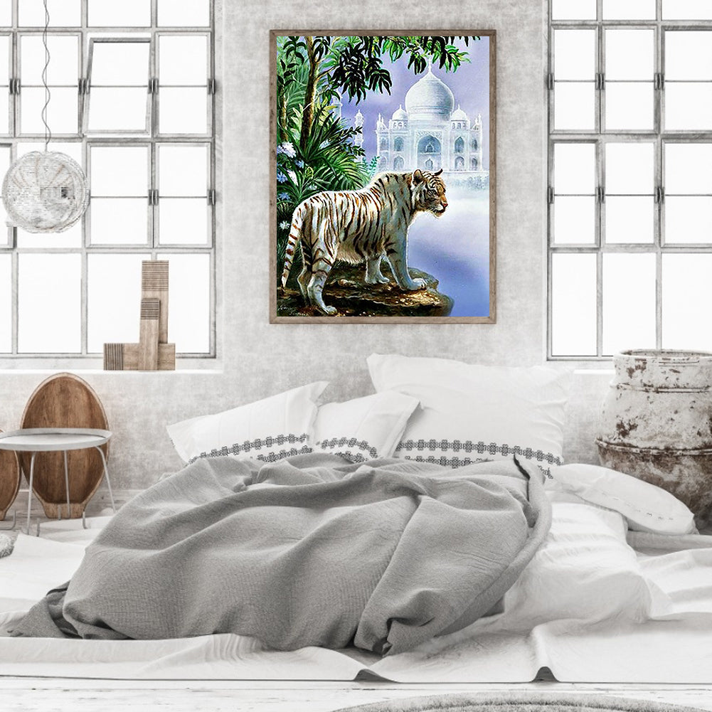 White Tiger - Full Round Drill Diamond Painting 50*60CM