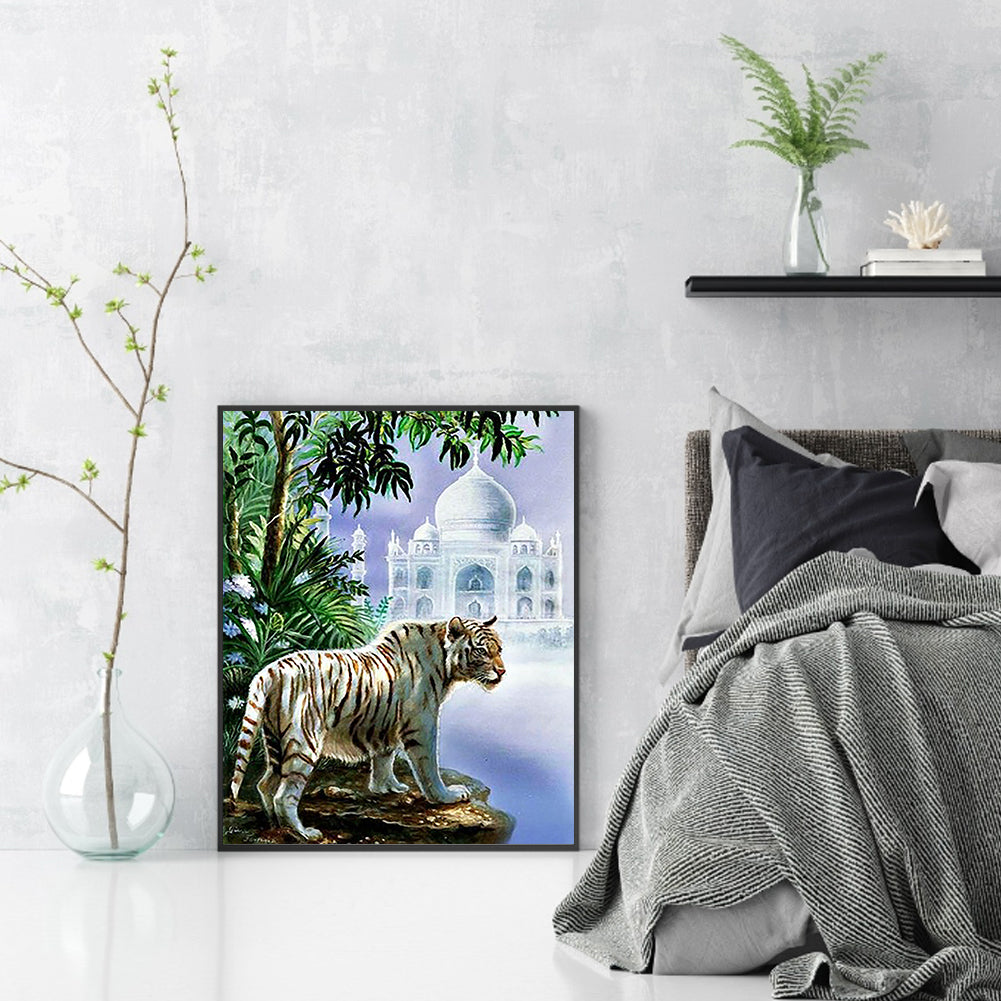 White Tiger - Full Round Drill Diamond Painting 50*60CM