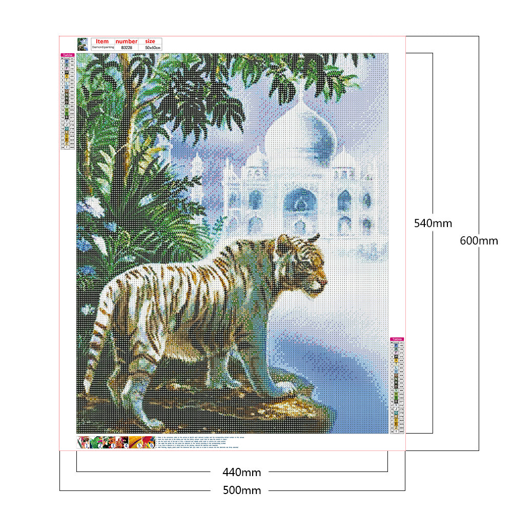 White Tiger - Full Round Drill Diamond Painting 50*60CM