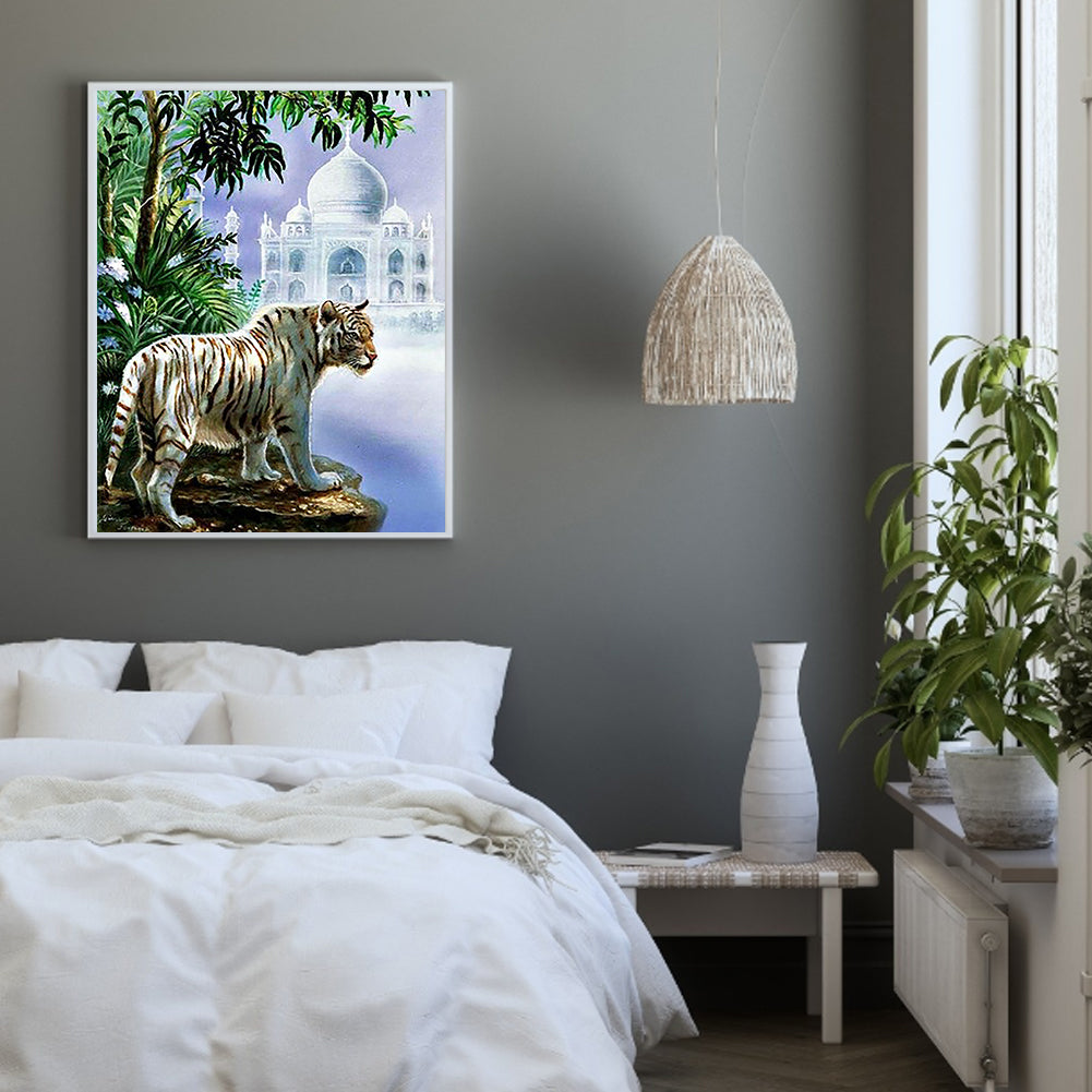 White Tiger - Full Round Drill Diamond Painting 50*60CM