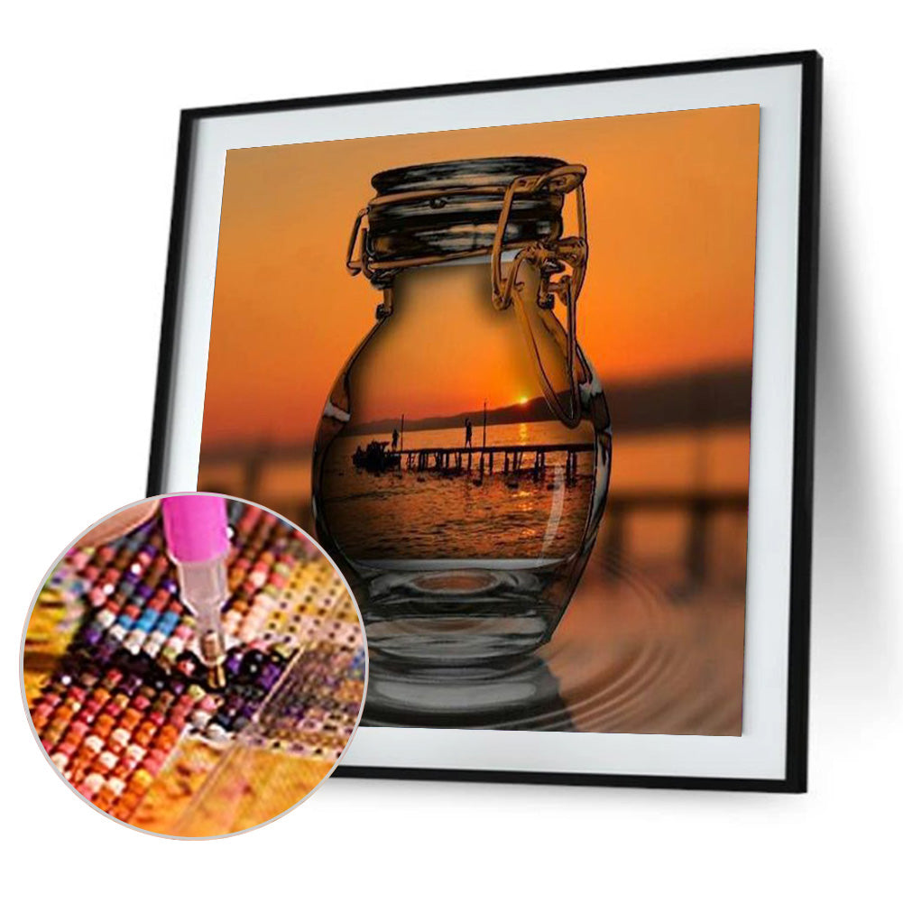 Sunset Cup - Full Round Drill Diamond Painting 30*30CM