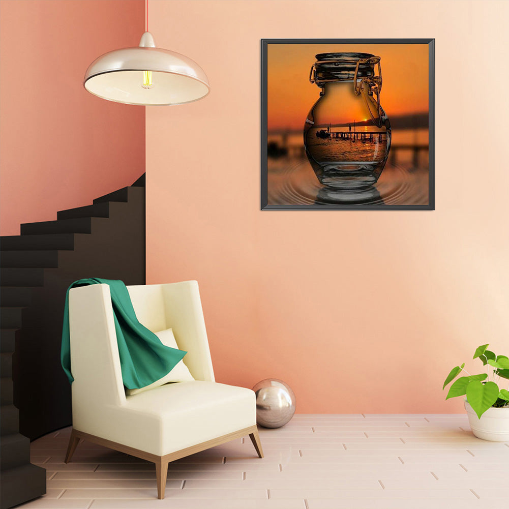 Sunset Cup - Full Round Drill Diamond Painting 30*30CM