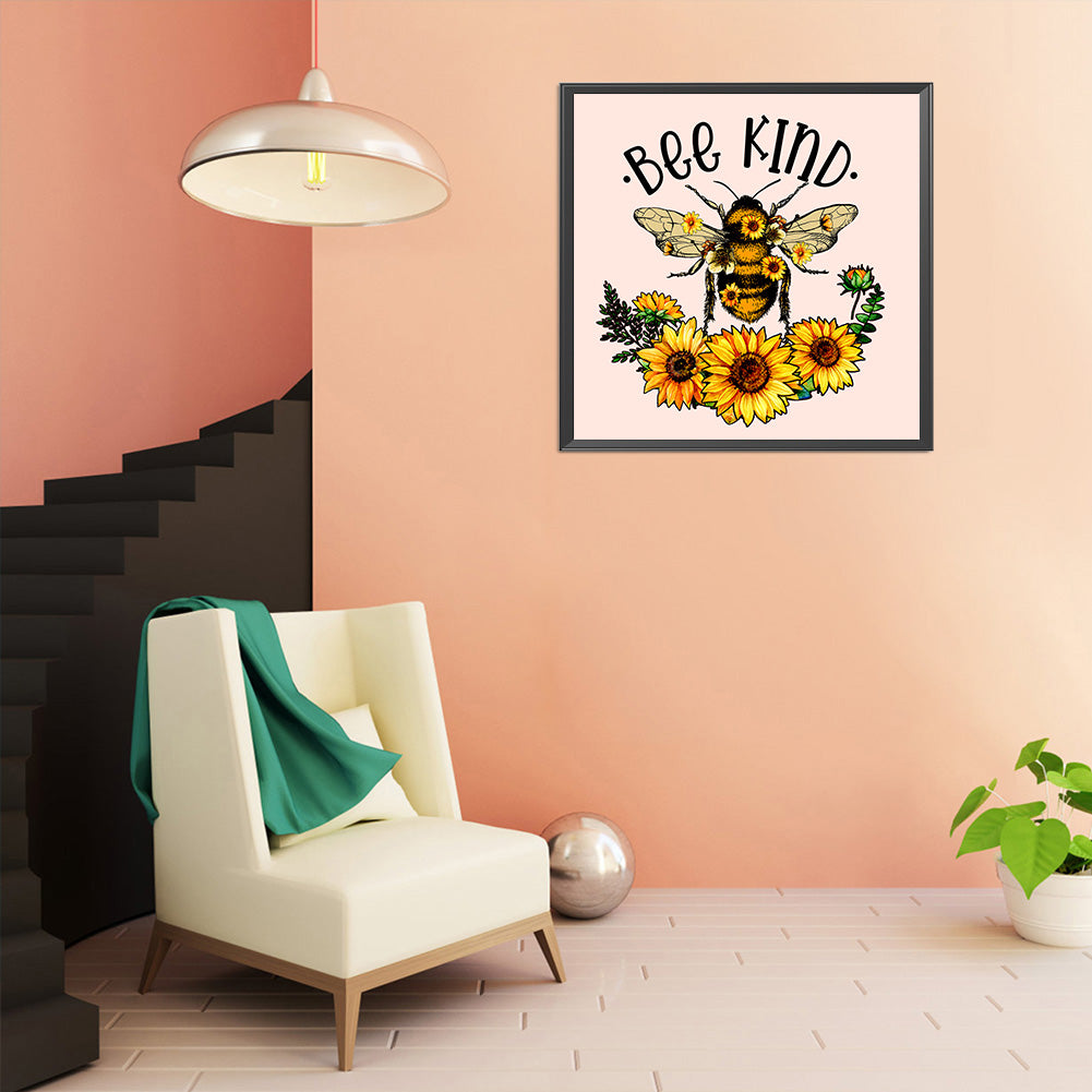 Astro Bee - Full Round Drill Diamond Painting 30*30CM
