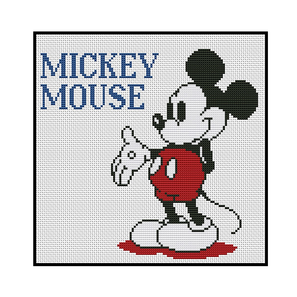 Mickey - 11CT Counted Cross Stitch 45*45CM