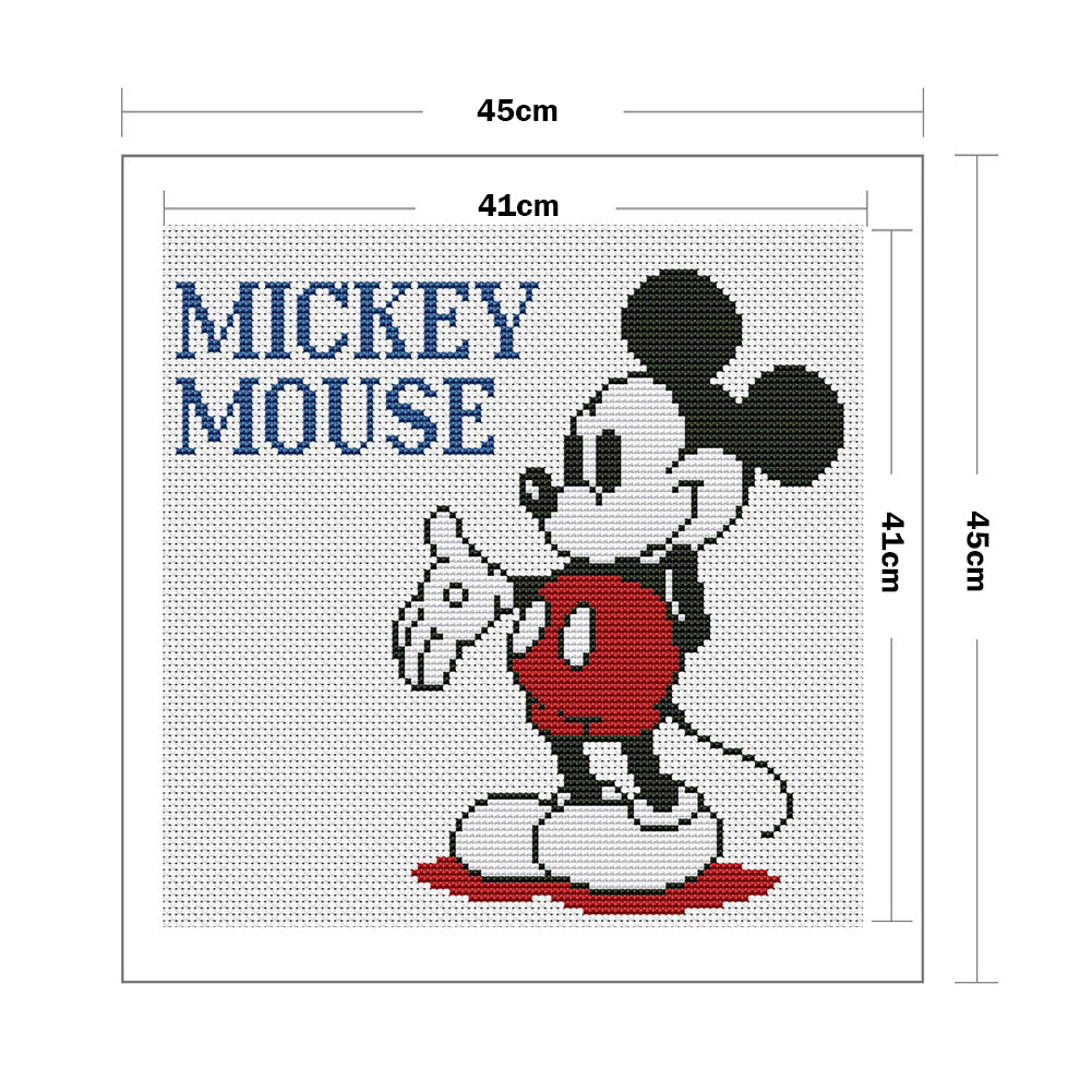 Mickey - 11CT Counted Cross Stitch 45*45CM