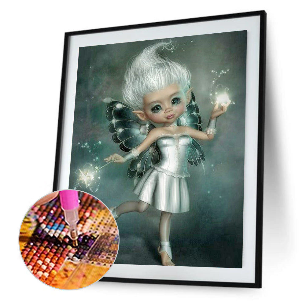 Big Eyes Girl - Full Round Drill Diamond Painting 30*40CM